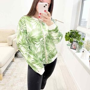 Forever 21 Palm Print Jacket Size M